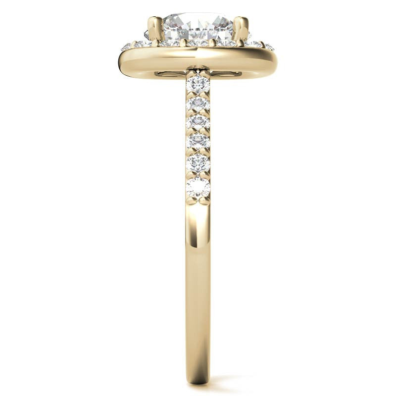 Embrace Round Brilliant Moissanite Engagement Ring