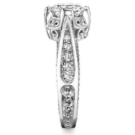 Round Antique Reproduction Moissanite Engagement Ring