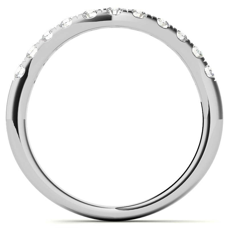 Three-Stone Oval Trellis Moissanite Engagement Ring