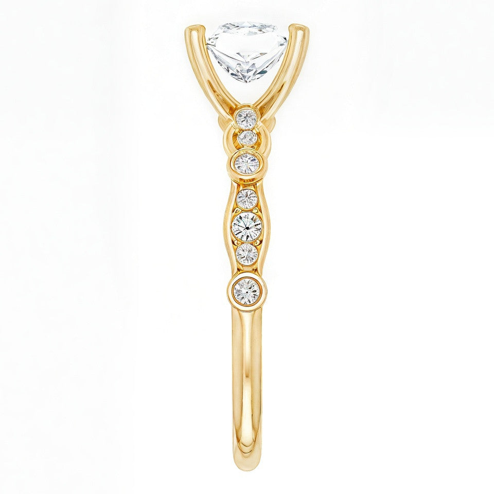 Princess cut Moissanite Engagement Ring