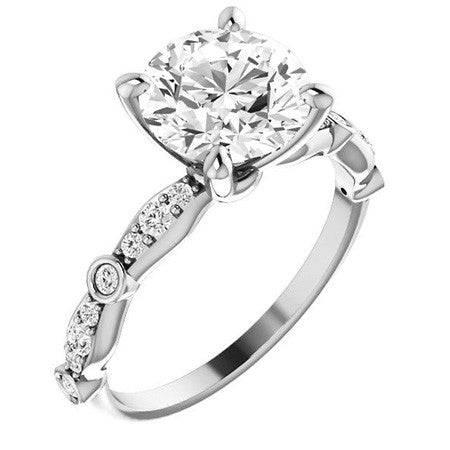 Round Brilliant Moissanite Engagement Ring
