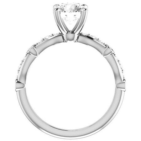 Round Brilliant Moissanite Engagement Ring