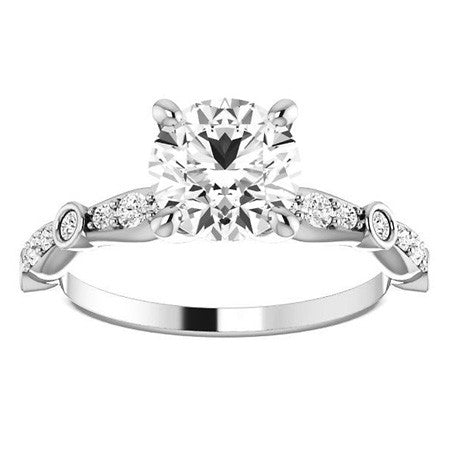 Round Brilliant Moissanite Engagement Ring