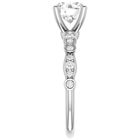Round Brilliant Moissanite Engagement Ring