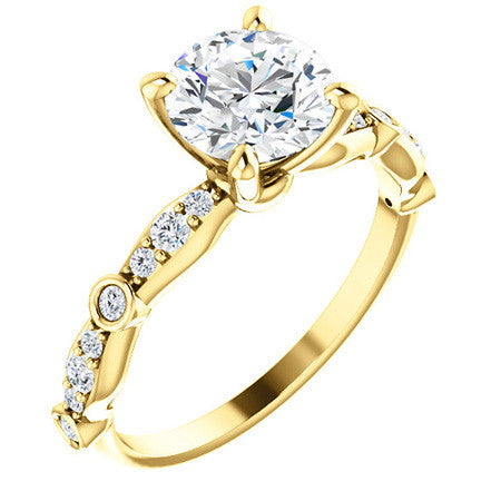Round Brilliant Moissanite Engagement Ring