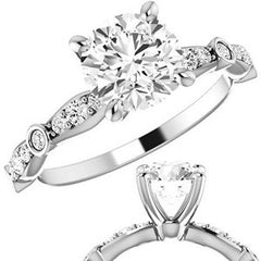 Round Brilliant Moissanite Engagement Ring