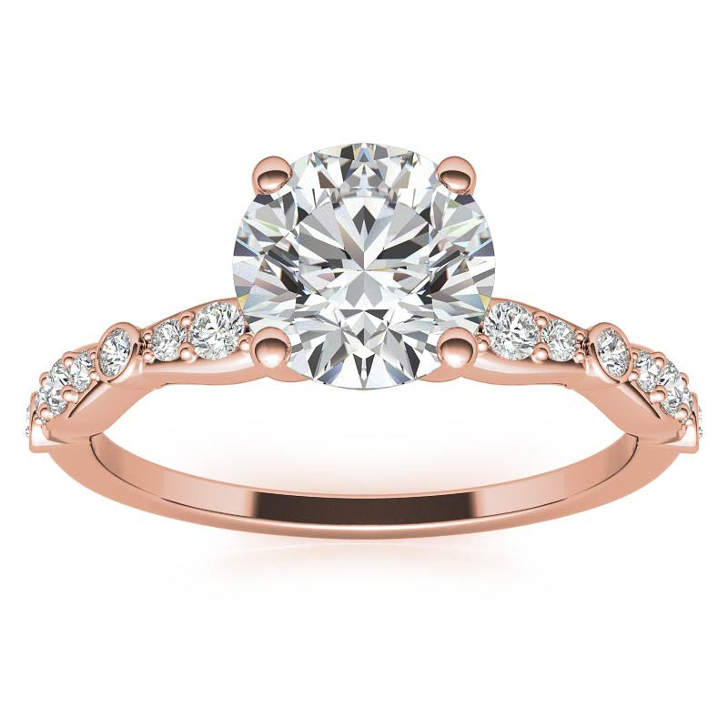 Round Brilliant Moissanite Engagement Ring