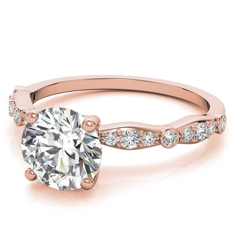 Round Brilliant Moissanite Engagement Ring