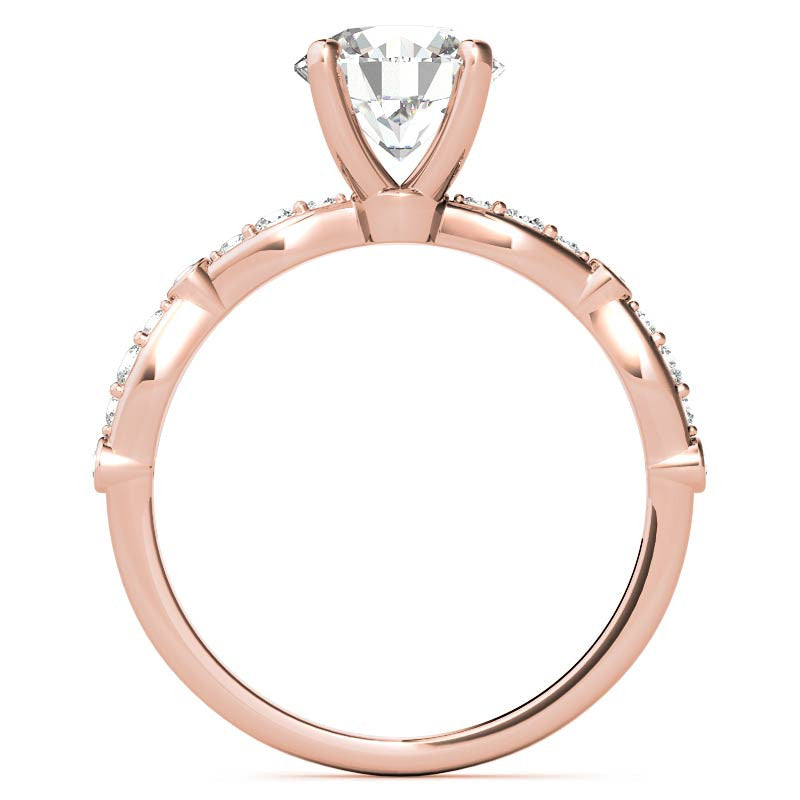 Round Brilliant Moissanite Engagement Ring