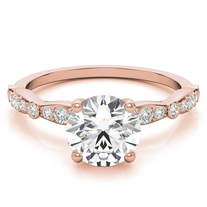 Round Brilliant Moissanite Engagement Ring