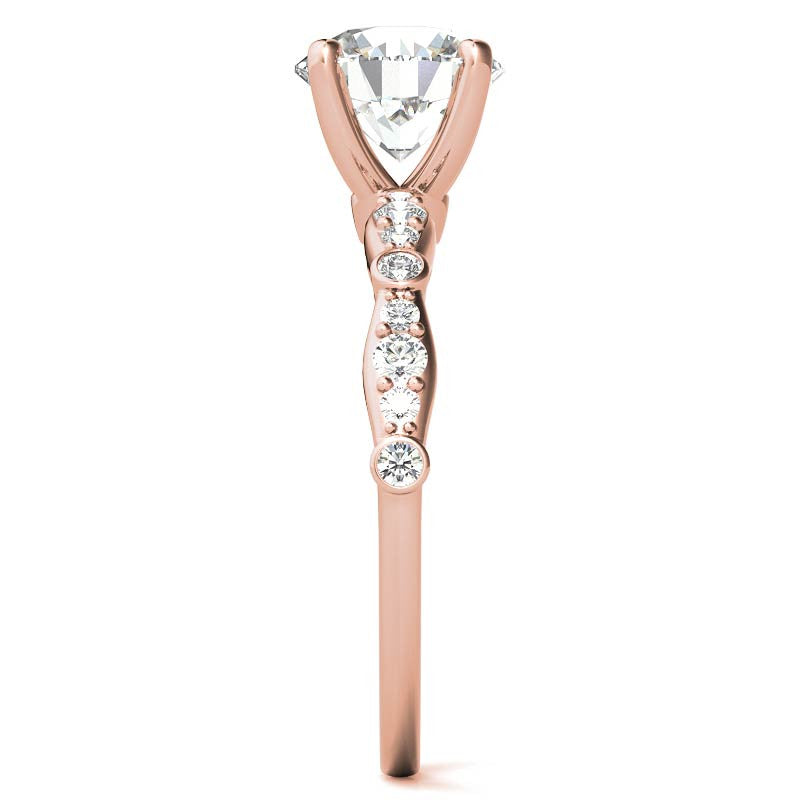 Round Brilliant Moissanite Engagement Ring
