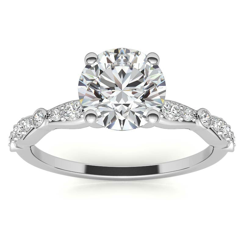 Round Brilliant Moissanite Engagement Ring