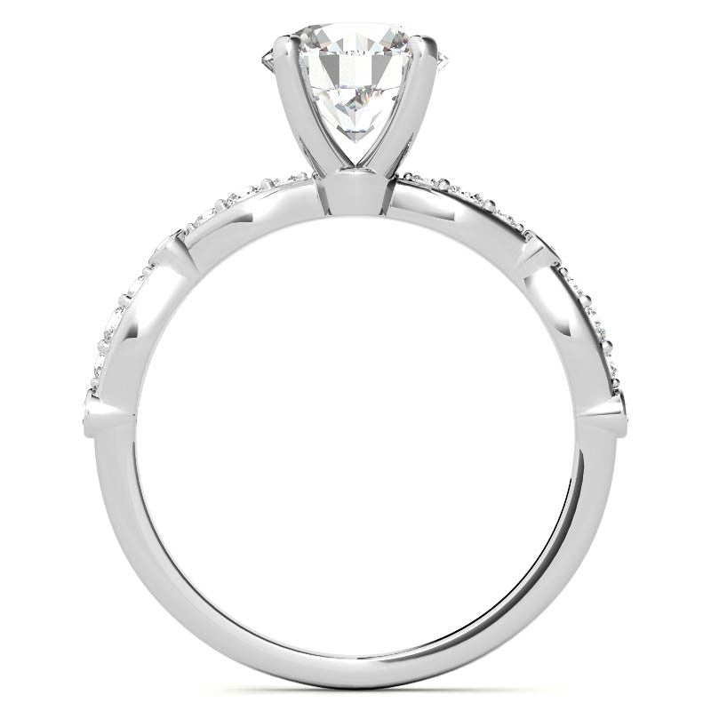 Round Brilliant Moissanite Engagement Ring