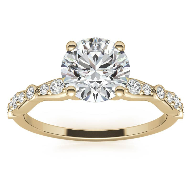 Round Brilliant Moissanite Engagement Ring