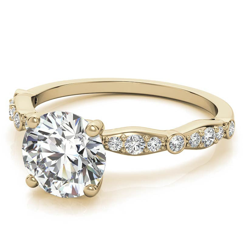 Round Brilliant Moissanite Engagement Ring