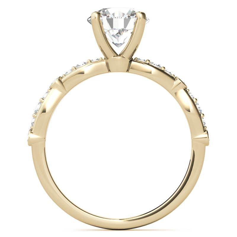 Round Brilliant Moissanite Engagement Ring