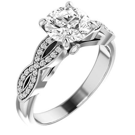 Round Brilliant Moissanite Engagement Ring