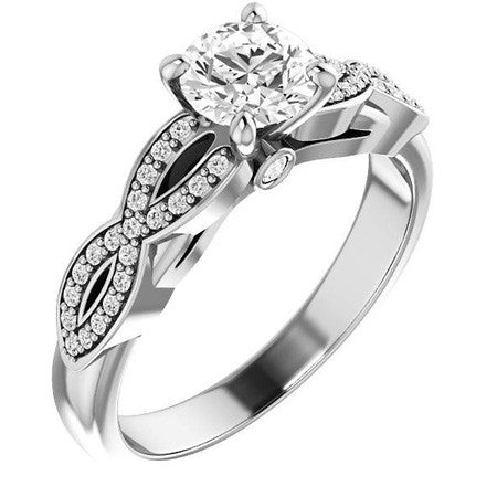 Round Brilliant Moissanite Engagement Ring