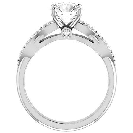 Round Brilliant Moissanite Engagement Ring