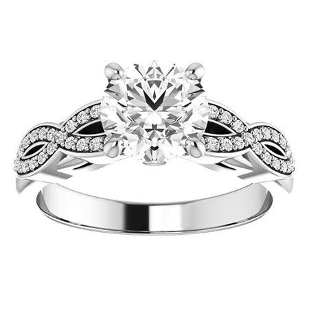 Round Brilliant Moissanite Engagement Ring