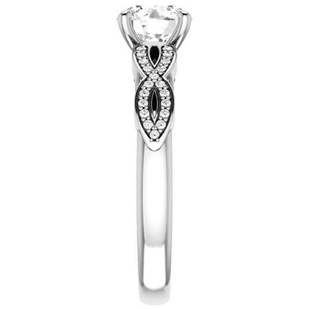 Round Brilliant Moissanite Engagement Ring