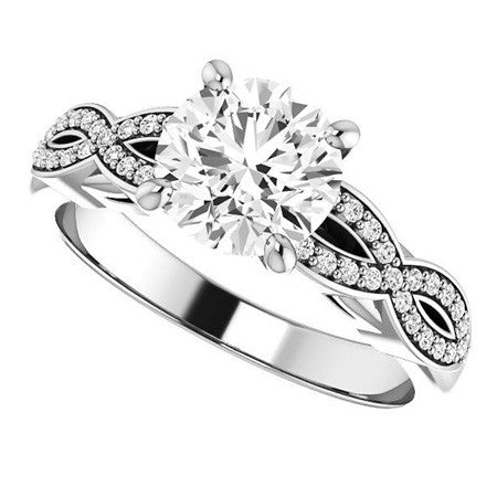 Round Brilliant Moissanite Engagement Ring