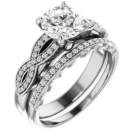 Round Brilliant Moissanite Engagement Ring