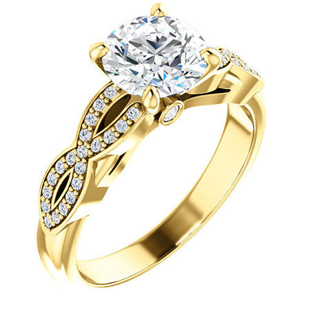 Round Brilliant Moissanite Engagement Ring