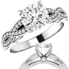 Round Brilliant Moissanite Engagement Ring