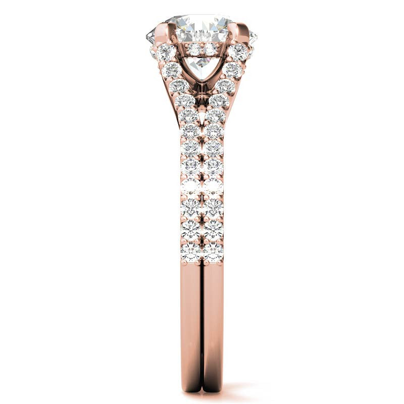 Round Split Shank Moissanite Engagement Ring