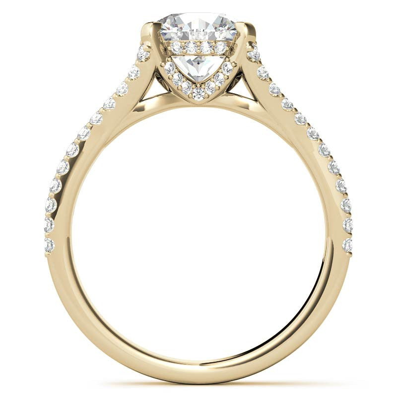 Round Split Shank Moissanite Engagement Ring