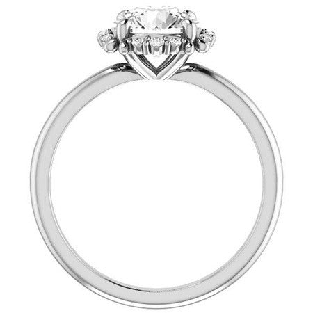 Round Halo Moissanite Engagement Ring