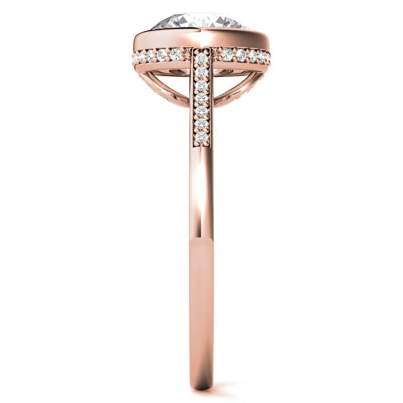 Round Petite Bezel Moissanite Engagement Ring