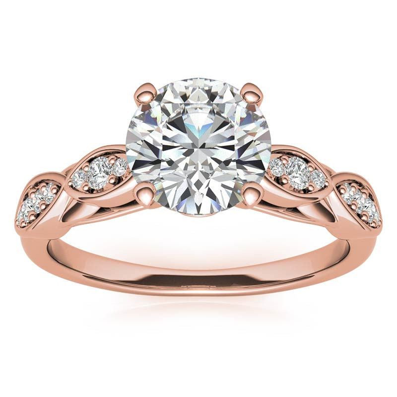 Round Brilliant Moissanite Engagement Ring