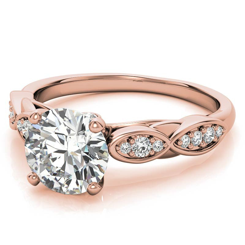 Round Brilliant Moissanite Engagement Ring