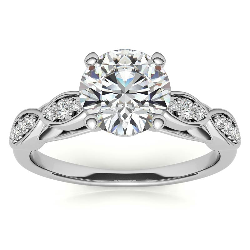 Round Brilliant Moissanite Engagement Ring