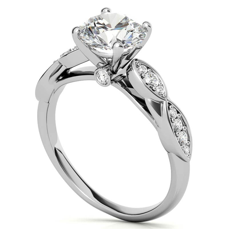 Round Brilliant Moissanite Engagement Ring