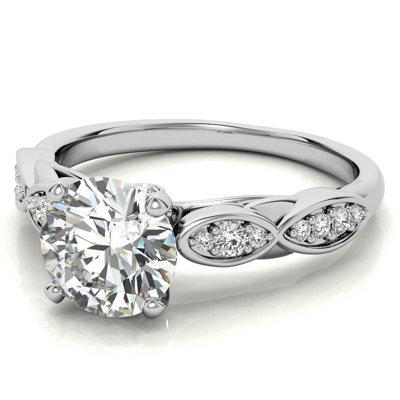 Round Brilliant Moissanite Engagement Ring