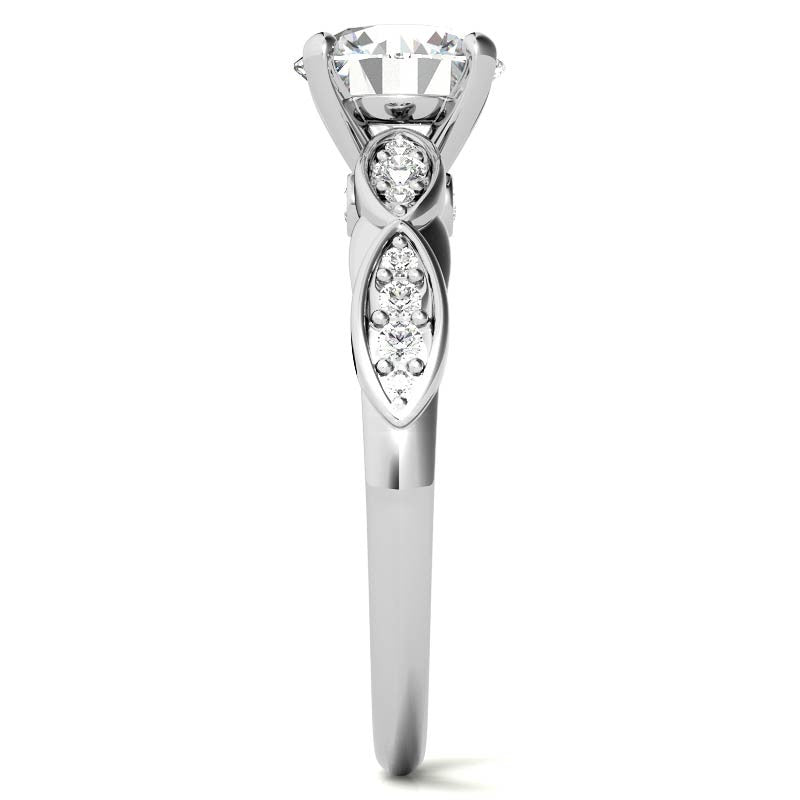 Round Brilliant Moissanite Engagement Ring