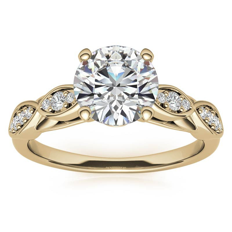 Round Brilliant Moissanite Engagement Ring