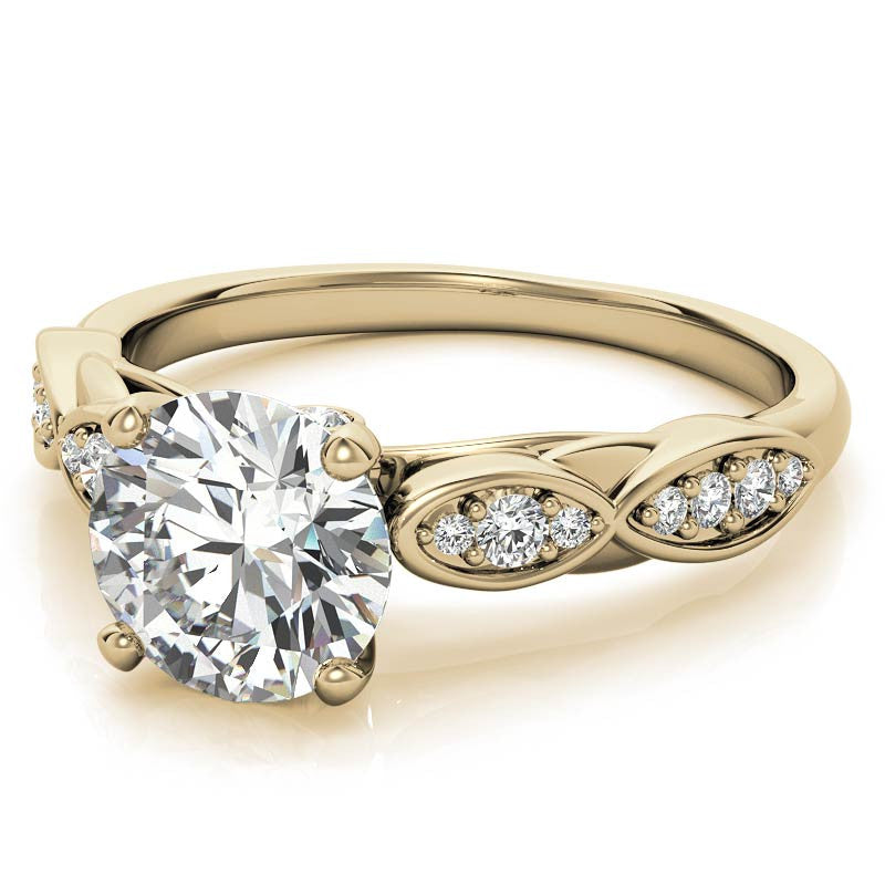 Round Brilliant Moissanite Engagement Ring