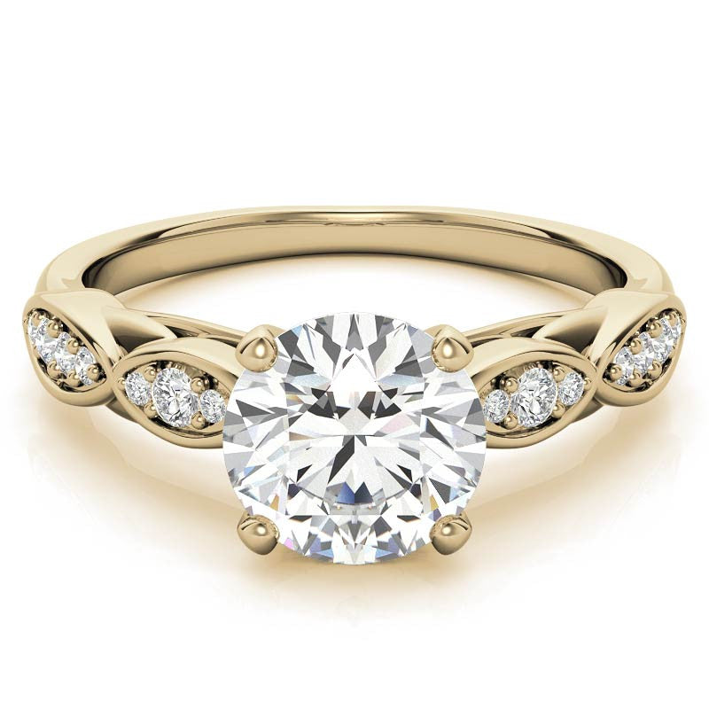 Round Brilliant Moissanite Engagement Ring