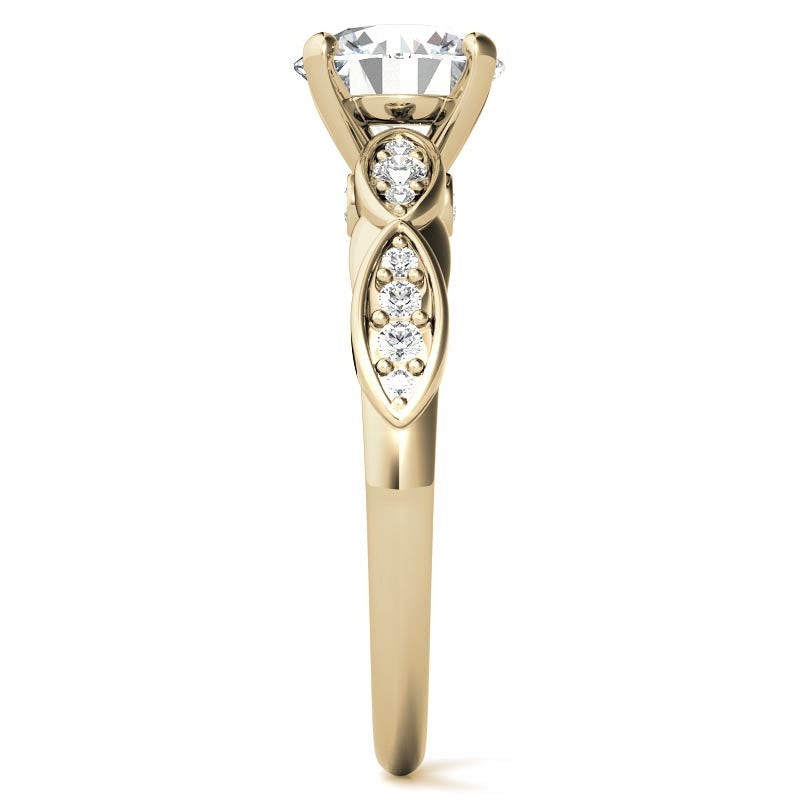 Round Brilliant Moissanite Engagement Ring