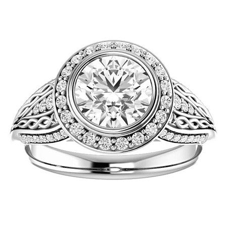 Round Bezel Woven Ring