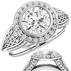 Round Bezel Woven Ring