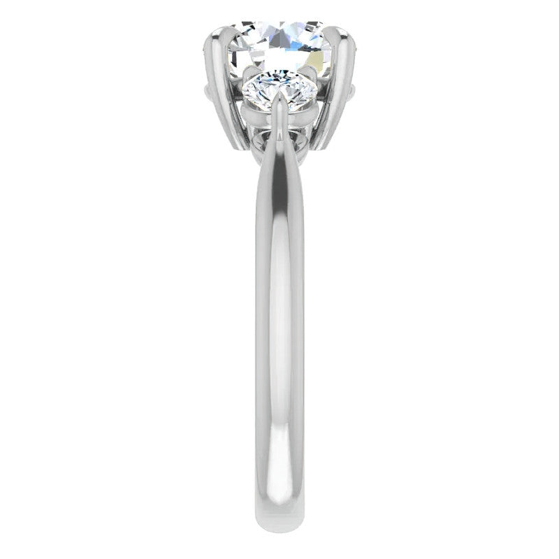 Round Brilliant Moissanite 3-Stone Ring