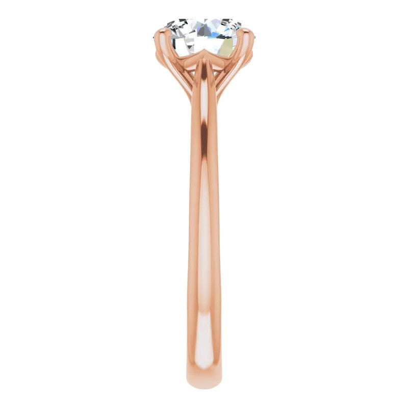 Round Brilliant Moissanite Cathedral Solitaire