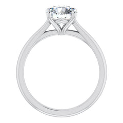 Round Brilliant Moissanite Cathedral Solitaire
