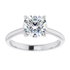 Round Brilliant Moissanite Cathedral Solitaire