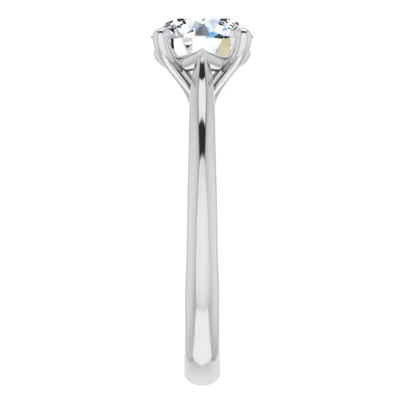 Round Brilliant Moissanite Cathedral Solitaire